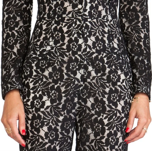 NWT 6 SHORE ROAD Sanctuary Lace Jumpsuit in Black Lace - Picture 5 of 9